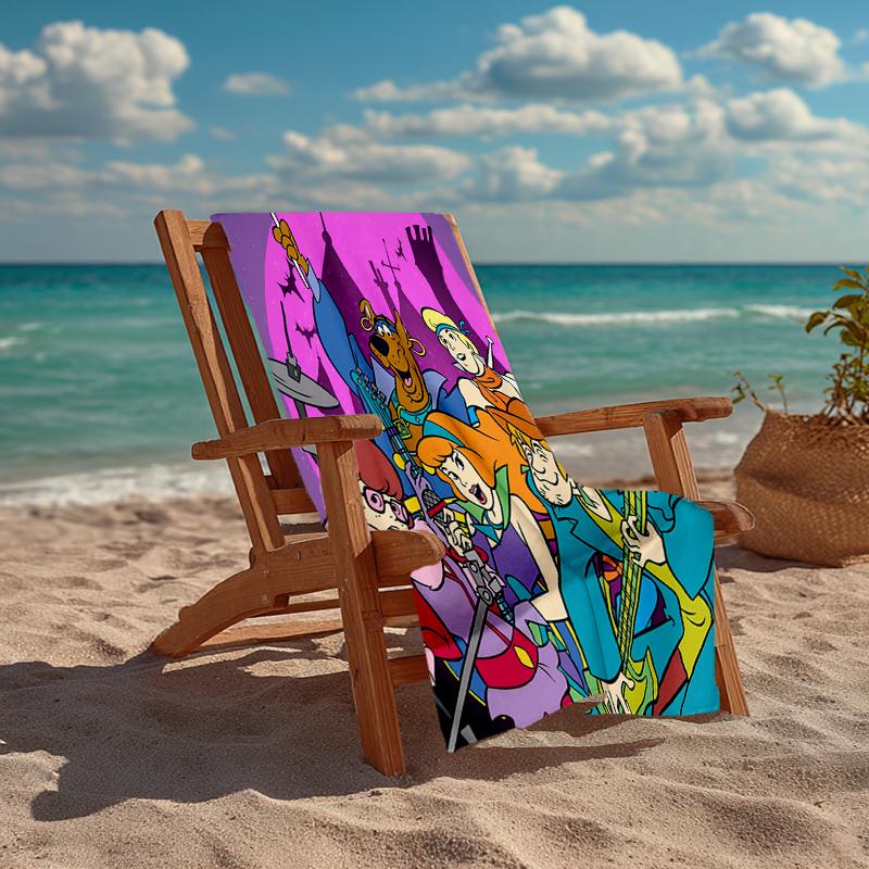 Ultra-Soft Beach Towel with Scooby-Doo Theme,Ideal for Pool - Camping, Diving - Perfect Travel Essential, Vibrant Beach Towel.