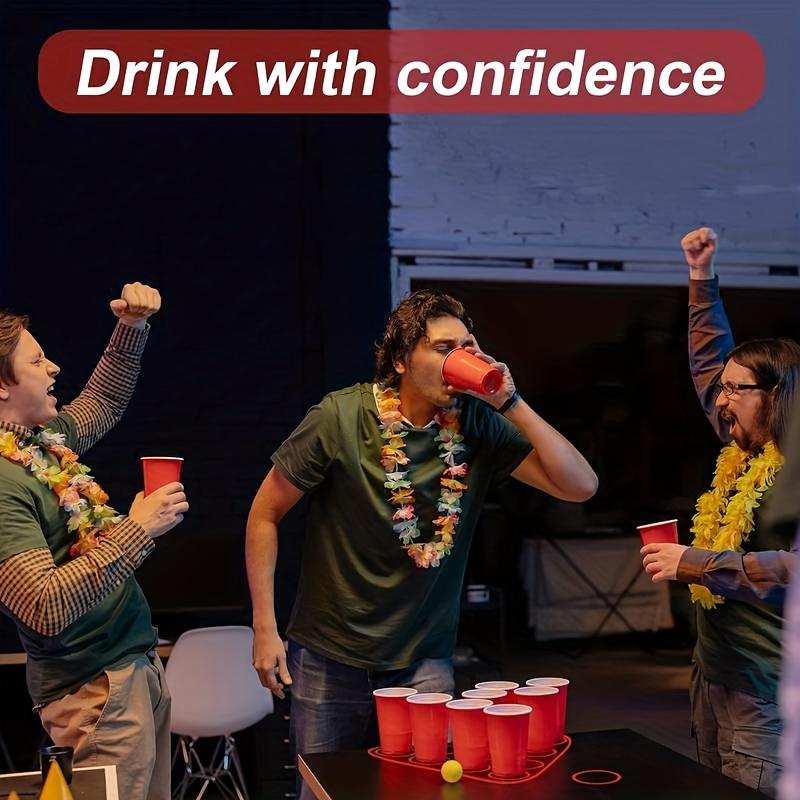 Beer Pong Game Toy Set With 12pcs Beer Mugs & 8pcs 40+ Ping Pong Balls, Outdoor Gathering Party Drinking Supplies,Christmas