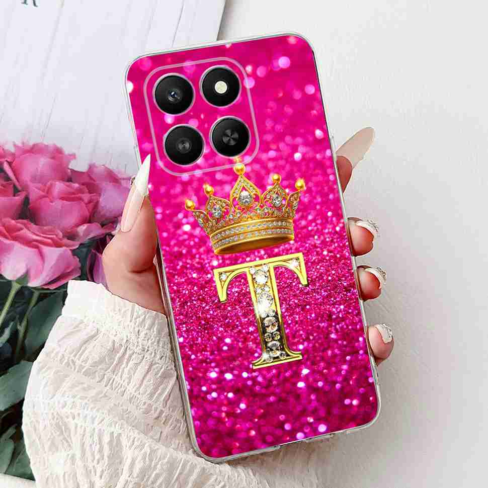 6.77" For Honor 400 Smart 5G LGN-NX1 Case Fashion Crown Flower Soft Silicone TPU Cover For Huawei Honor 400Smart 5G Phone Cases