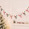 Cartoon Christmas Luminous Banner Santa Claus LED Light String Xmas Wall Ornaments  Room Background