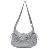 New New Balance Nylon Shoulder Bag, Crossbody Bag Regular Women's Silver NBGCEFW70391