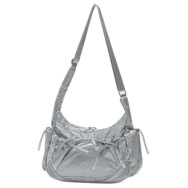New New Balance Nylon Shoulder Bag, Crossbody Bag Regular Women's Silver NBGCEFW70391