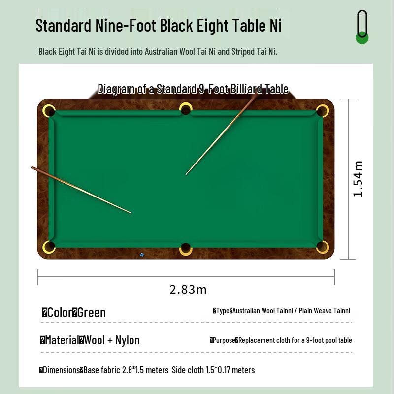 Jinnnan Chinese 8-Ball Billiard Table Cloth