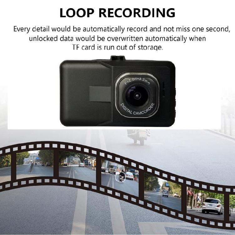 Car Dashboard Camera Driving Recorder 1080P, 3" IPS Display, 170° Wide Angle, Night Viewing Technology Continuous Video