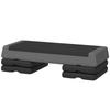 Adjustable Fitness Stepper, with Non-Slip Surface, for Home, Gym, Office Workout, Grey