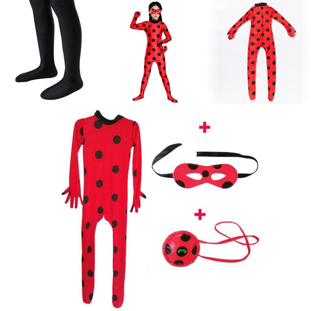 Costum Cosplay Miraculous Ladybug Pentru Copii Și Adulți Perfect Pentru Petreceri de Halloween Și Crăciun!