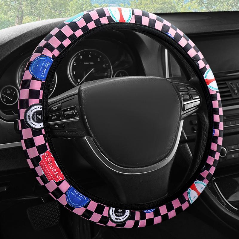 Elastic Stretch Steering Wheel Cover Without Inner Ring Fits 14.5-15in Steering Wheels, Breathable Linen,  Odorless, Easy Carry