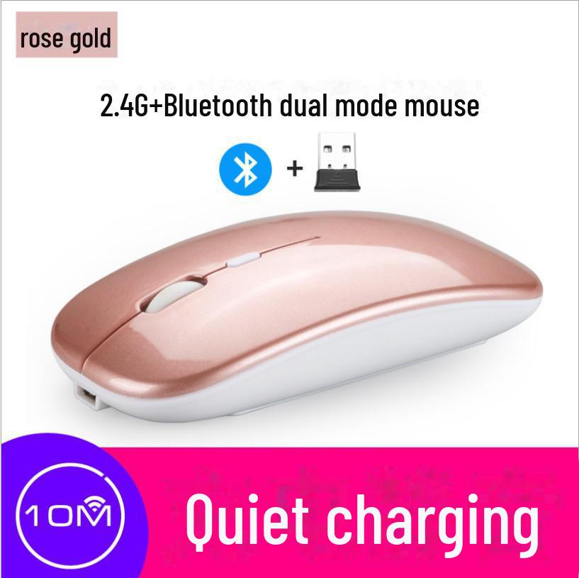 “2.4G Ultra-Thin Rechargeable Bluetooth Dual-Mode Mouse for Apple's New Wireless Silent Luminous Mouse”