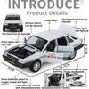 1:32 Santana Retro Car Mode Toy Metal Diecast Sound Light Shock Absorption Training Vehicle Models Simulation Hobby Ornaments