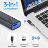 1D Barcode Scanner 2.4G Wireless BT USB Wired Connection Mini Barcode Reader Support Screen and Paper Codes Plug&Play Compatible with Window Linux Ma