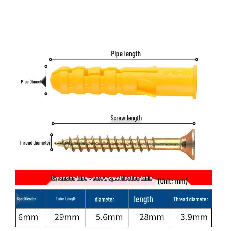 Xinkai Heavy Duty Expansion Anchor and Self-Tapping Screw Kit