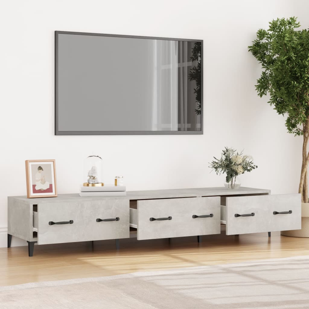 TV Stand Concrete Grey 150 x 34.5 x 30 cm Engineered Wood