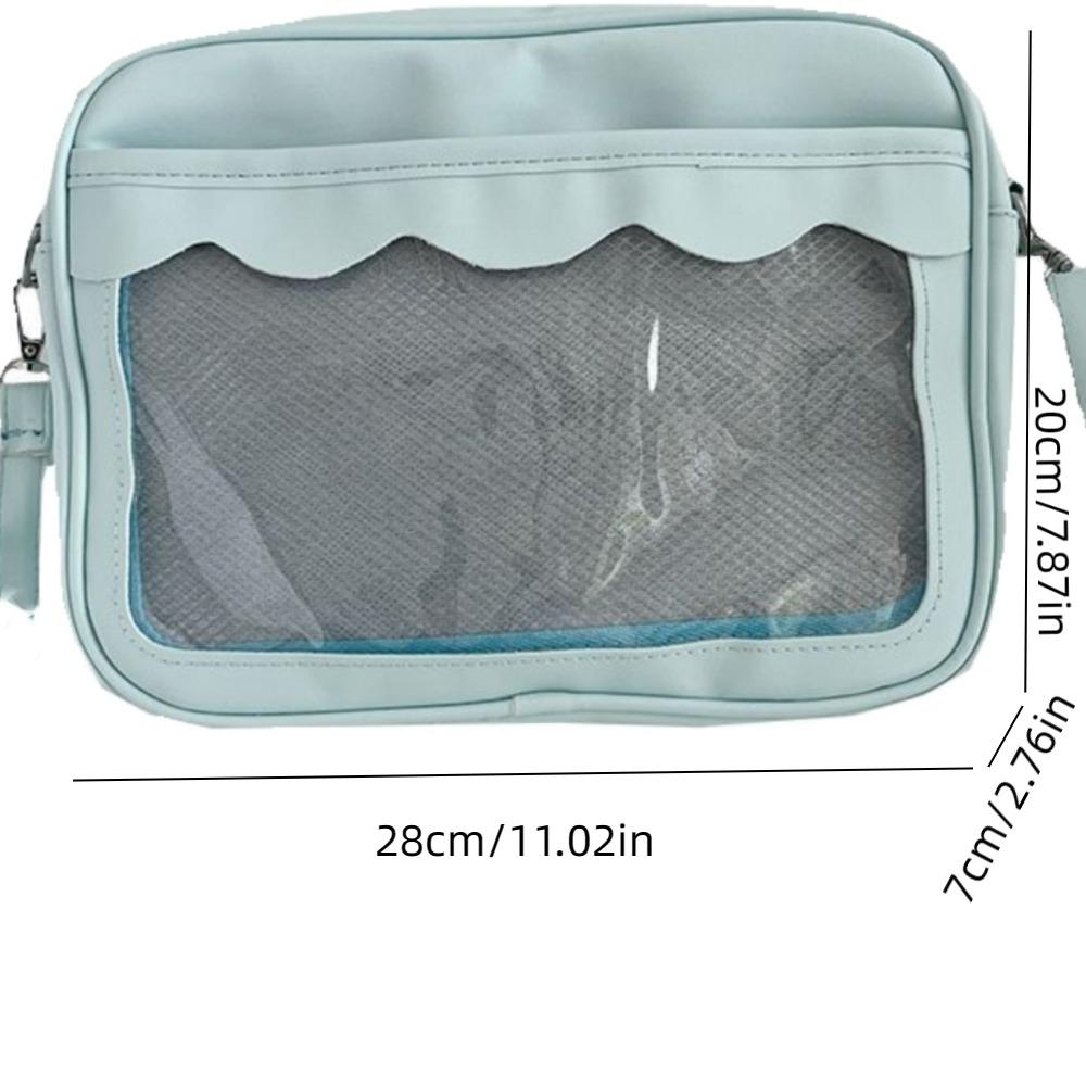 Y2K Transparent Ita Bag Large Capacity PVC Crossbody Bag Fashion JK Uniform Shoulder Bag  Daily
