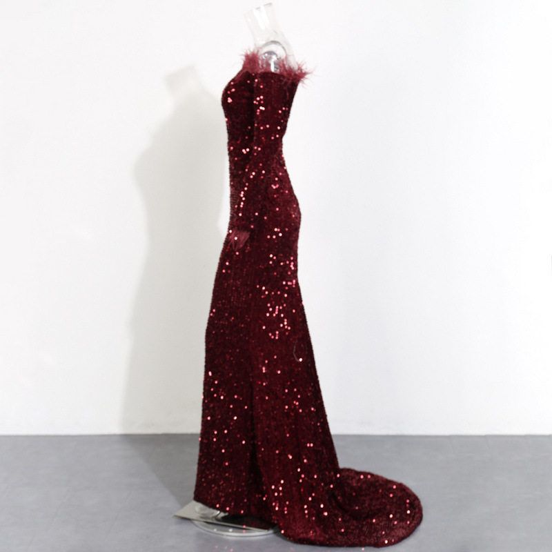 Sequin Evening Dress Party Dress Long Gown Black Long Evening Dress