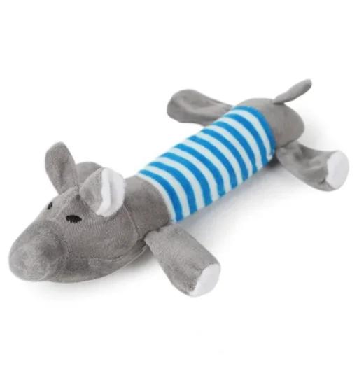 New Pet Plush Sound Toy Cat and Dog Toy Stripe Series Puzzle Interactive Toys