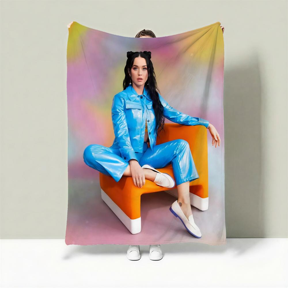 Singer K-Katy Perry Throw Lightweight 240g Flannel Blanket Soft Skin-friendly for Summer Cooling 75X95CM