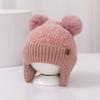 Baby Winter Beanie Hat for Kids, Soft Warm Cotton Ear Protection Cap, Pink, 3-18 Months, 44-50 cm
