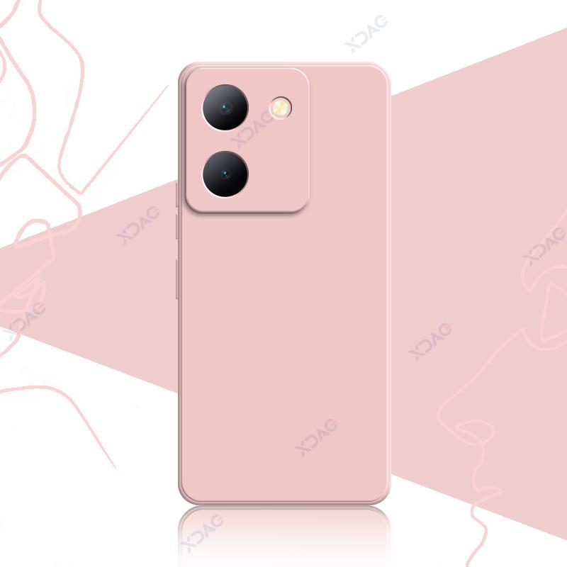 Luxury Square Liquid Silicone Cases for VIVO Y36 V2247 4G V2248 5G 6.64" VIVOY36 360 Soft Phone Covers Waterproof Bags