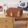 1:12 Dollhouse Miniature Suitcase Vintage Leather Luggage Box Storage Box Home Model Decor Toy Doll House Micro Scene Decor Toy