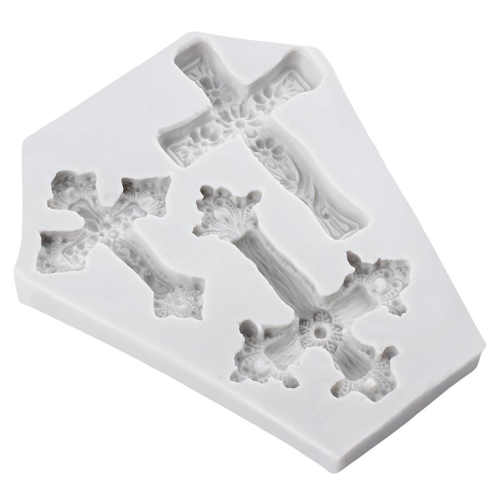Cross Silicone Mold Cross Fondant Molds Cake Decorating Tools Cupcake Topper Candy Sugar Craft Gum Paste Polymer Clay
