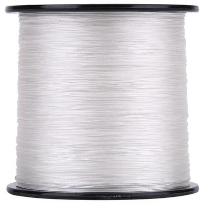 500m PE Trecciato 4 Fili Super Resistente Lenza Multifilamento Corda per Pesca Bianco (0.6)