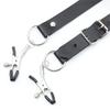 Sexy Flirt Labia Spreader Spona na prsa Svorky na bradavky Kůže Bdsm Bondage Slave Fetish Erotický nástroj Sexuální hračky pro ženy Hry pro dospělé
