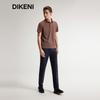DIKENI Men's Mulberry Silk Blend Short Sleeve Polo Shirt