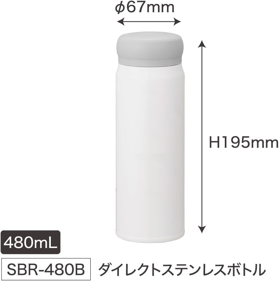 OSK Water Bottle Direct Stainless Steel Bottle 480ml Chikawa CKW No.5 SBR-480B
