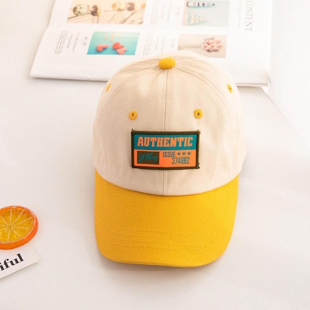 Letter Embroidery Children Baseball Caps Sun Protection Sunshade Cap New Duck Tongue Cap Outdoor жёлтый