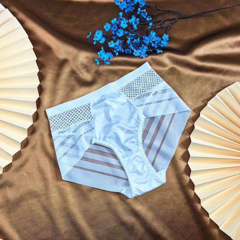 Female Spring and Summer Sexy Net Yarn Without Trace Bundle Waist Lift Hip High Bounce Abdominal Waist Triangle Briefs