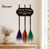 Weatherproof Indoor Holiday Signs Halloween Broom Parking Sign with 3 Witch Brooms, Hocus Pocus Themed Wooden Sign, Rustic Wall Decor Funny