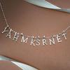 Lala Christie Initial Pendant Necklace, PT900 Platinum, Size Small, for Men and Women