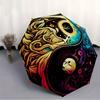 1pc YinYang Celestial Automatic Open/Close Umbrella with Windproof, Functional Design, 8-Rib Sturdy Canopy