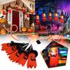 Halloween Funny Light String LED Battery Box Light String Skeleton Carnival Festival Party Yard Festival Decoration, Without Battery