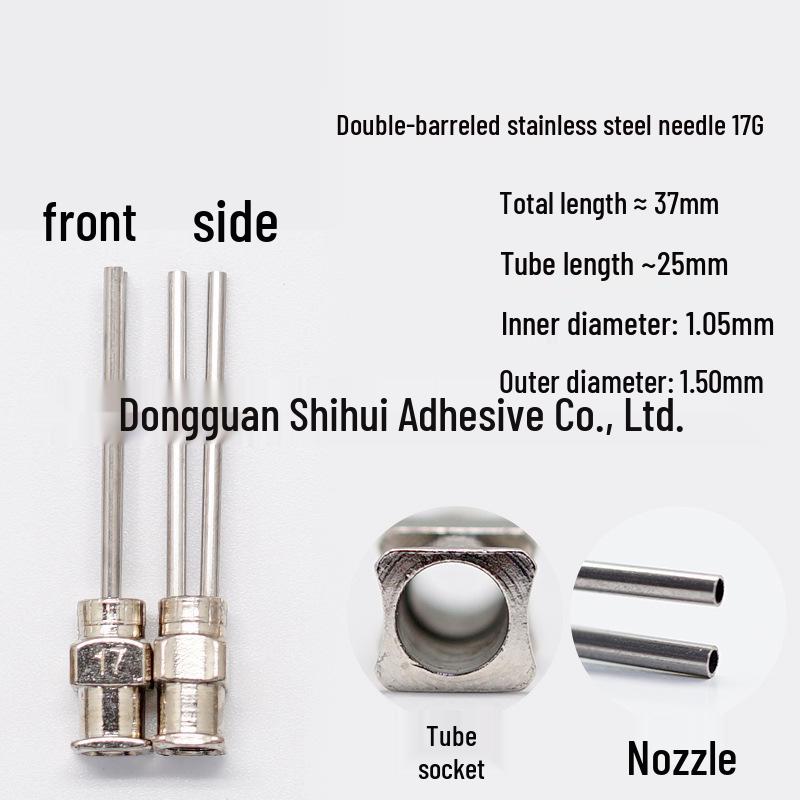 Stainless Steel 37mm Double-Tube Glue Dispensing Needle Valve