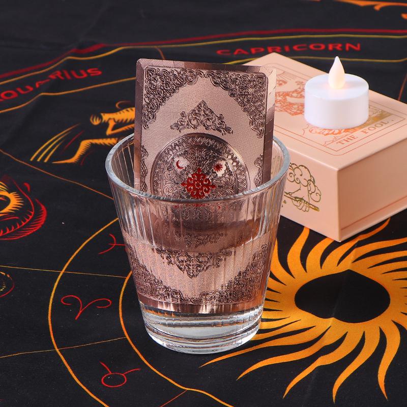 Waterproof Gold Foil Tarot Cards Set - Classic Full Deck for Parties