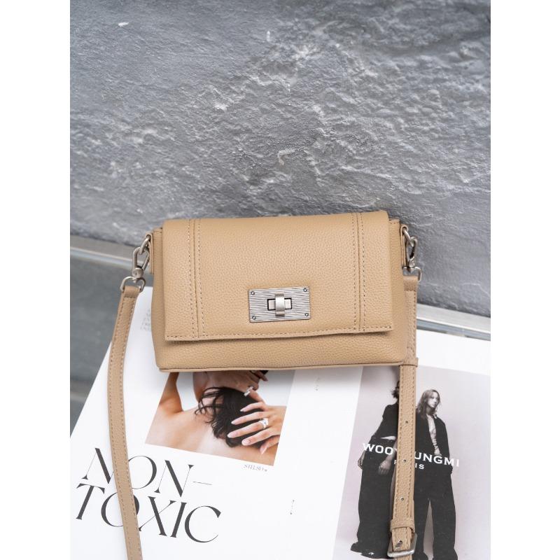 Leather Single Shoulder Crossbody Bag Fashion All-in-one High Sense Diagonal Small Square Bag Women's Bag