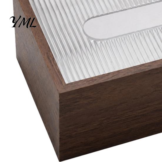Decorative Wood Box Wooden Tissue Cover, Rectangular Paper Towel Dispenser, Napkin Storage Convenient Holder Organizer for Office Desk Home