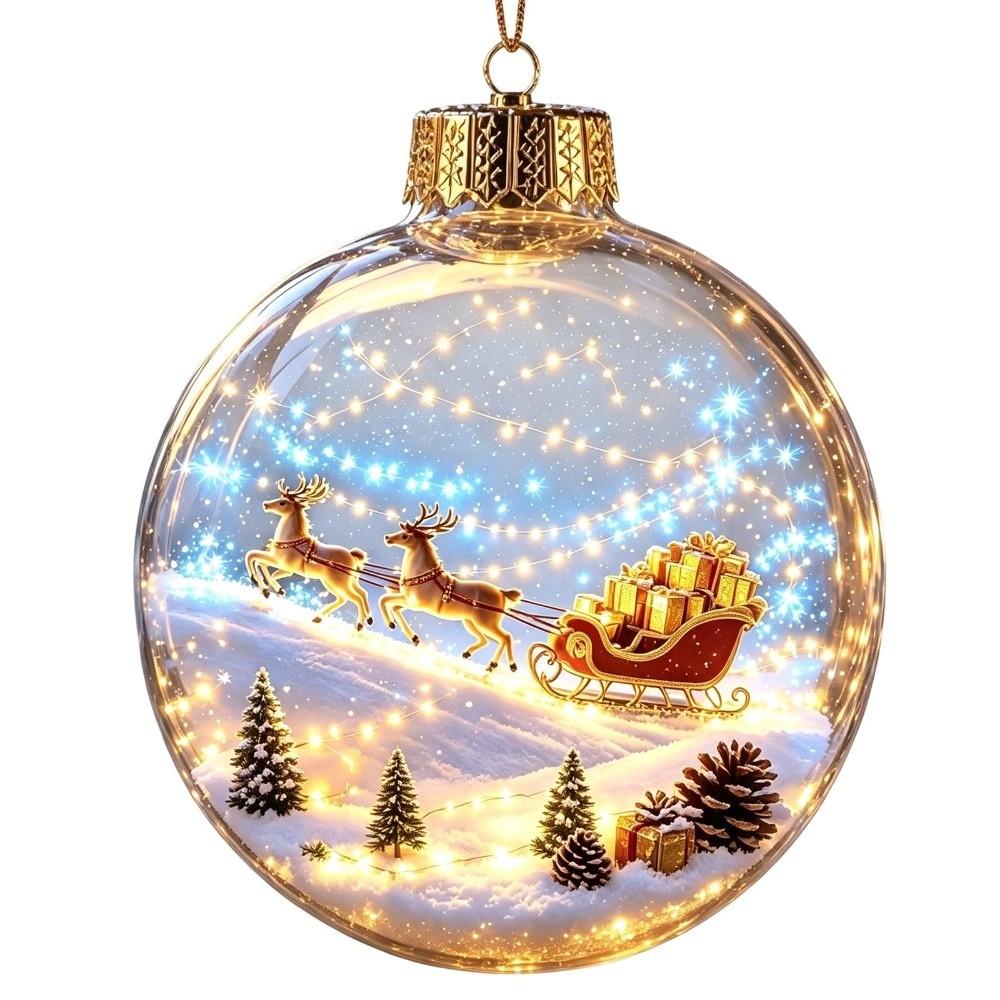Transparent Christmas Ball Ornament Lightweight Holiday Tree Decor Family Dinner