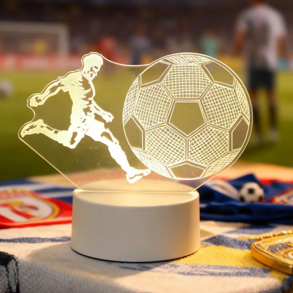 Creative 3D Football Night Light - Desktop, Bedroom Atmosphere, Room Decoration, Novelty, Sports Enthusiast Gift