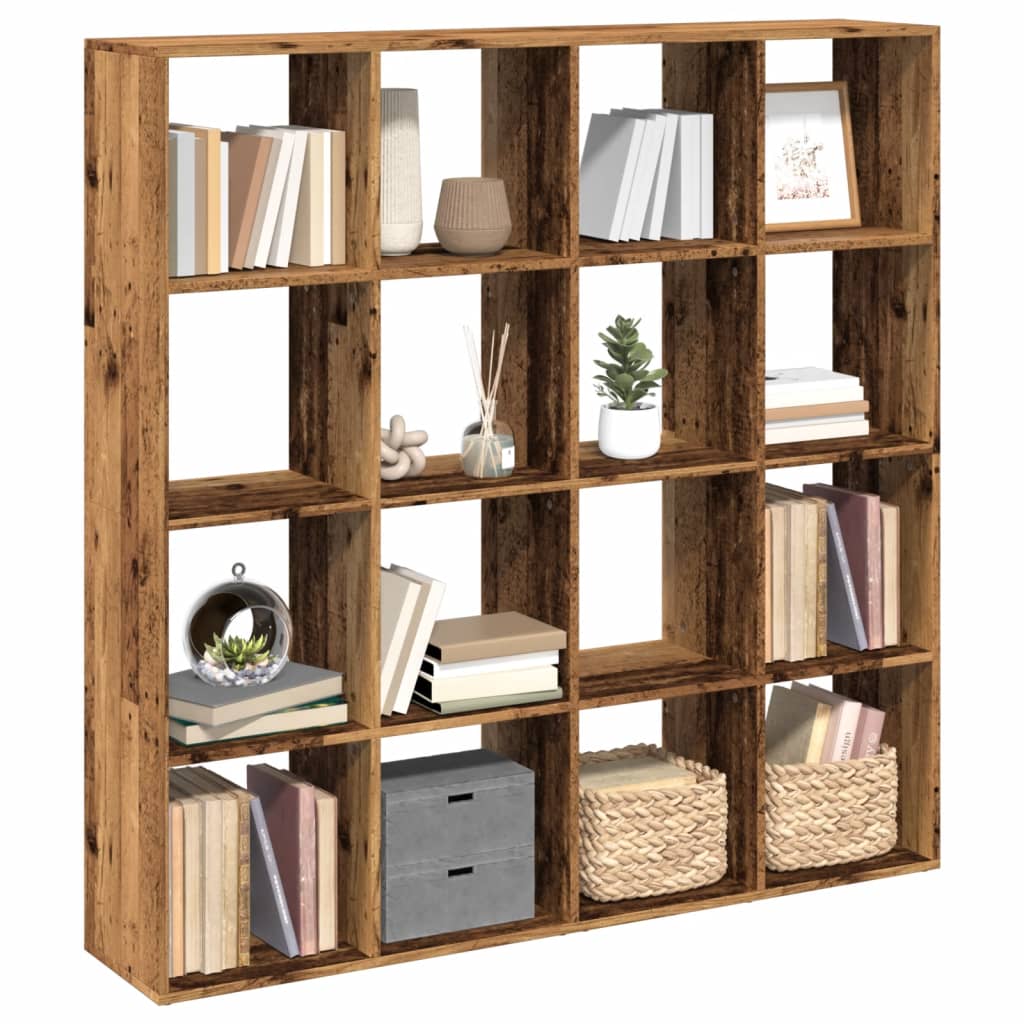 Bookshelf Vintage Wood Look 137.5 x 29 x 137.5 cm Engineered Wood