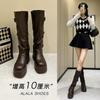 New Knight Boots Boots Boots 2025 Black Autumn Winter Small Boots Women's High Boots Thick Legs Thick Sole