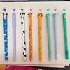 8pcs/Set Colorful Erasable Cartoon Gel Pens, 8 Colors, Cute Cartoon Design, 0.5mm Refill, Note-Taking, Marking, Pens for Writing