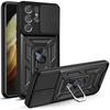 For Samsung S24 Ultra Case Galaxy S23 Ultra Cover S24Ultra Magnetic Ring Holder Armor Phone Case Slide Camera Protect Back Cover