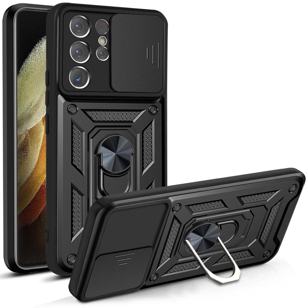 

For Samsung S24 Ultra Case Galaxy S23 Ultra Cover S24Ultra Magnetic Ring Holder Armor Phone Case Slide Camera Protect Back Cover Galaxy S23 Ultra