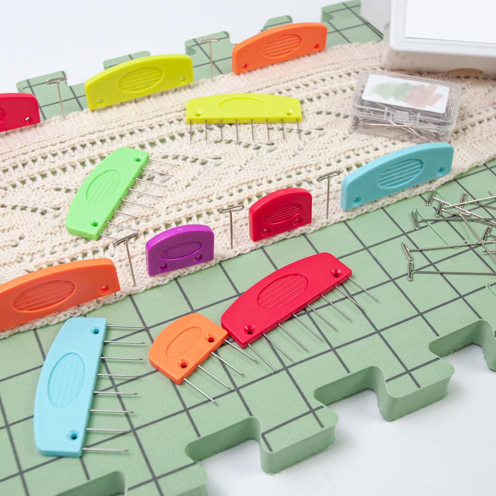 20 ks Pletacích blokovacích hřebenů 4kolíkové 8kolíkové Pletací blokovací špendlíky pro blokování Pletací vyšívací projekt Háčkovací blokovací nástroj