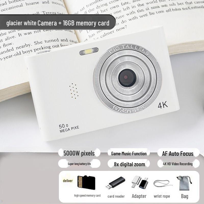 Student Digital Camera D02: Campus HD Camcorder, Entry-Level Portable Travel Card Camera