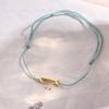 Blue Rope Fish Hollow Geometry Anklets Woven  Vintage   Women