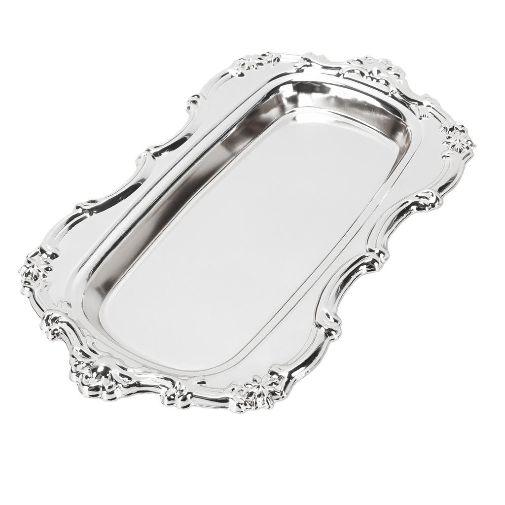 Vintage Jewelry Tray Multifunctional Exquisite Metal Decorative Tray for Dessert Fruit Snacks