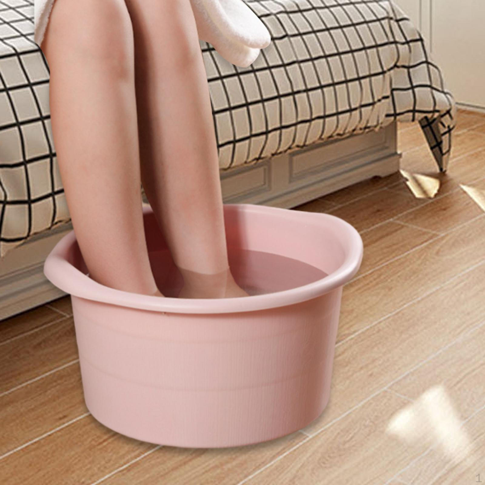 

Foot Bath Basin Convex Dots Soaking Tub Pedicure Round Anti Slip Bottom Thickened PP Material рожевий
